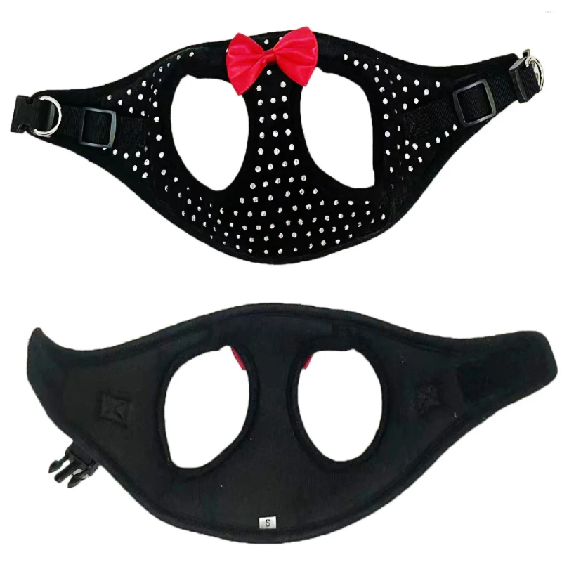 Dog Collars Soft Small Breathable Chest Harness Vest For Decoration - Three Size Options Dogs Pets Collar With Strap Leash