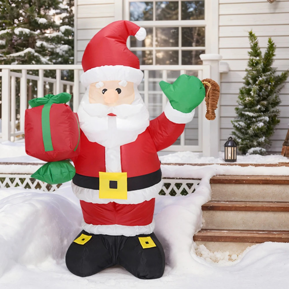 Christmas Outdoor Decoration 1.35-meter Giant Christmas Inflatable Santa Claus LED Light Inflatable Decoration Intdoor Christmas Holiday 241024