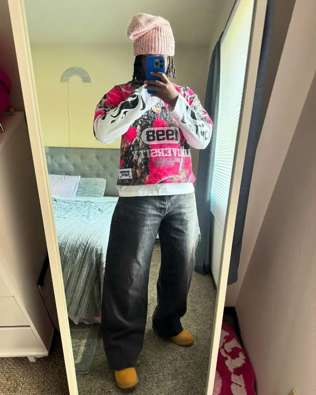 Retro street hip-hop letter printed long sleeved oversized T-shirt mens streetwear Harajuku fashion street trend couple Y2K top 241024