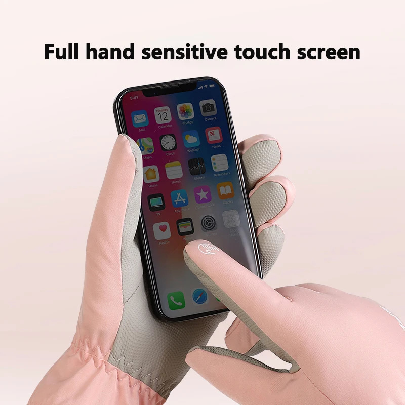 Winter couple ski gloves Thickened thermal Adjustable close nonslip touch screen Waterproof and coldproof 241024