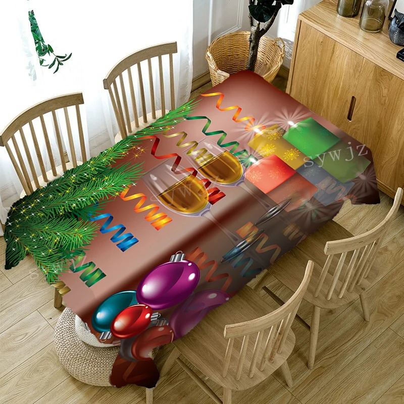Christmas decoration accessories living room kitchen dining table tablecloth rectangular waterproof coffee table mat 241024