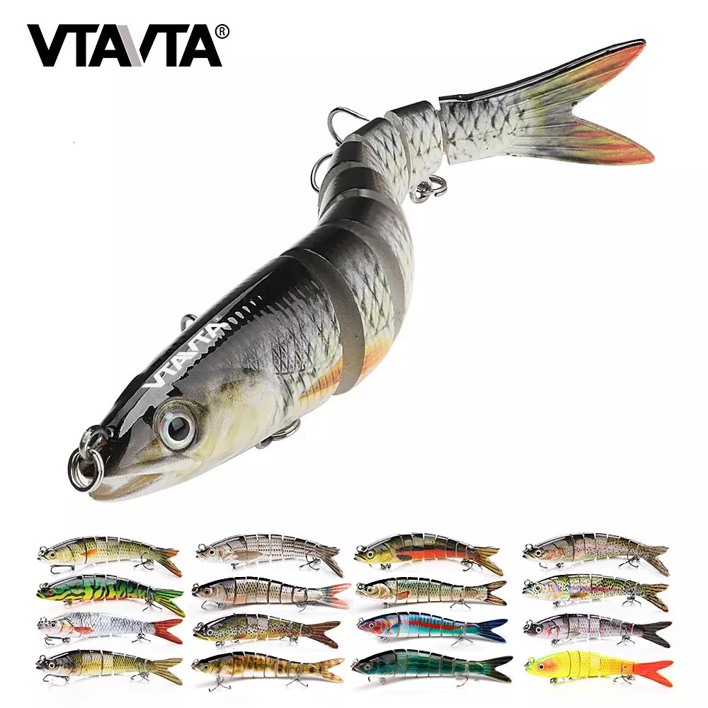 VTAVTA 1014cm Sinking Wobblers Fishing Lures Jointed Crankbait Swimbait 8 Segment Hard Artificial Bait For Tackle Lure 241024