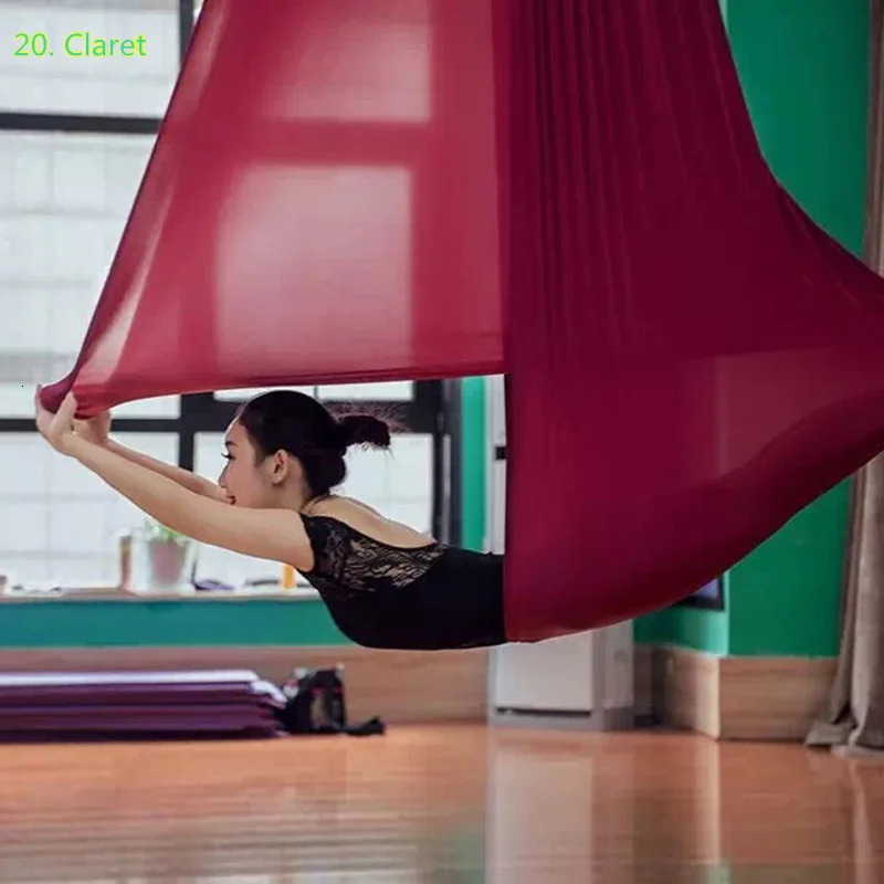 6m Aerial Yoga Hammock Fabric silks Swing Fitness Stretch Belt For GYM Indoor Studio 241024