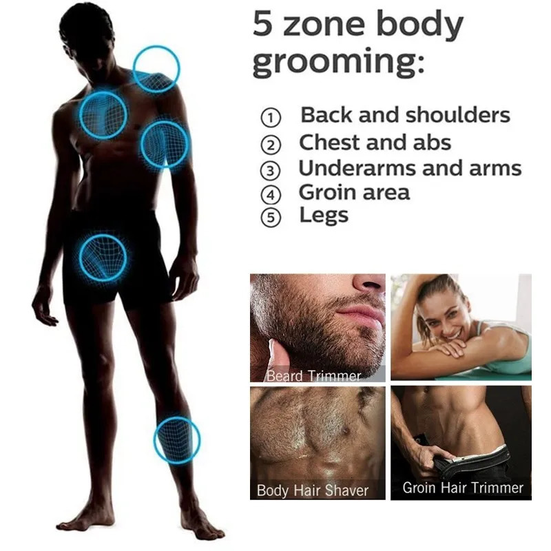 Face Body Electric Shaver for Men Washable Beard Body Trimmer Wet Dry Ball Electric Razor Face Shaving Machine Rechargeable 241024