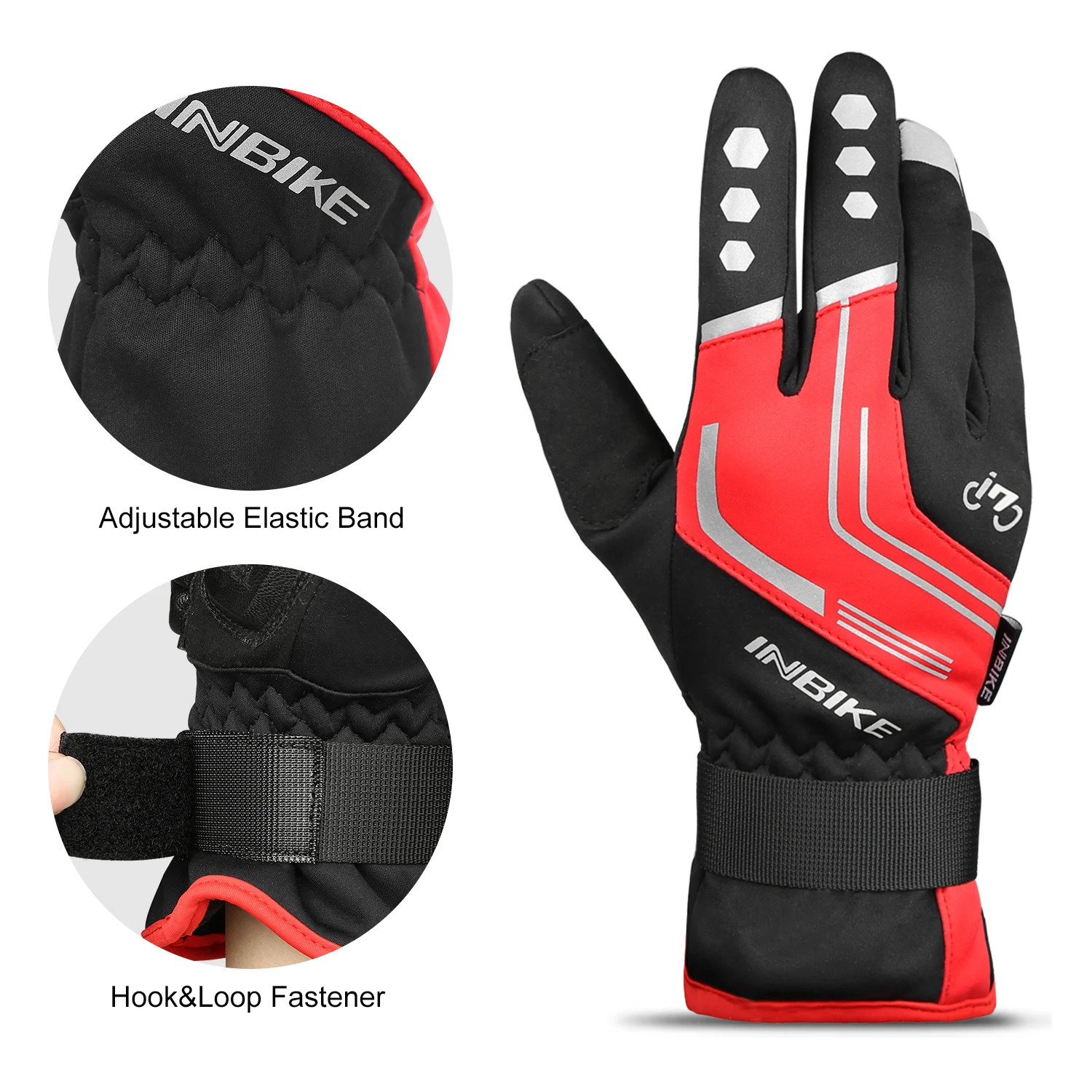 INBIKE Winter Full Finger Cycling Gloves Durable MTB Bicycle forRiding Outdoor Motorcycle Accessories Touch Screen Padded 241024