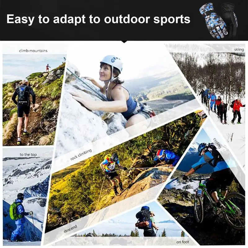 Winter Snowboard Ski Gloves Cotton Waterproof Breathable Snow Motorcycle For Cold Weather Men Women 241024