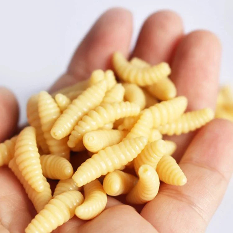 Wholesale 2cm 03g Maggot Soft Fishing Lure Silicone Smell Grub Worms Artificial Fishy Bait 100050030020010050PCS 241024