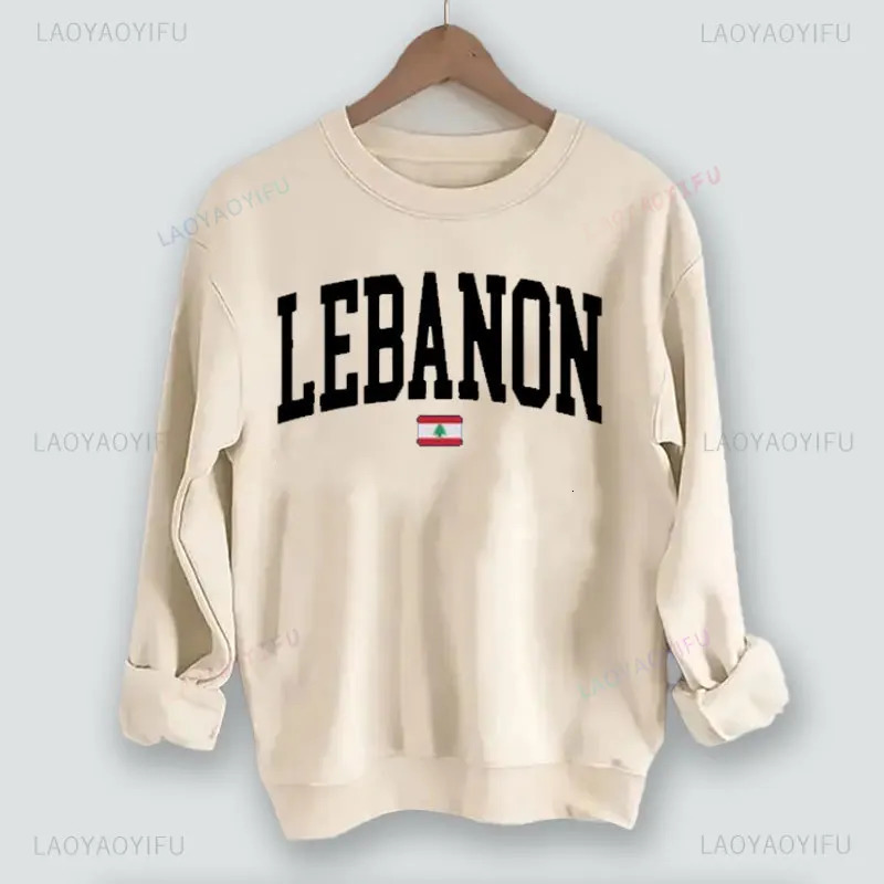 Lebanon Flag Sweatshirt Hoodie Man Women Comfort Pullovers Beirut Map Crewneck Lebanese Hoody Harajuku Fashion Streetwear 241023