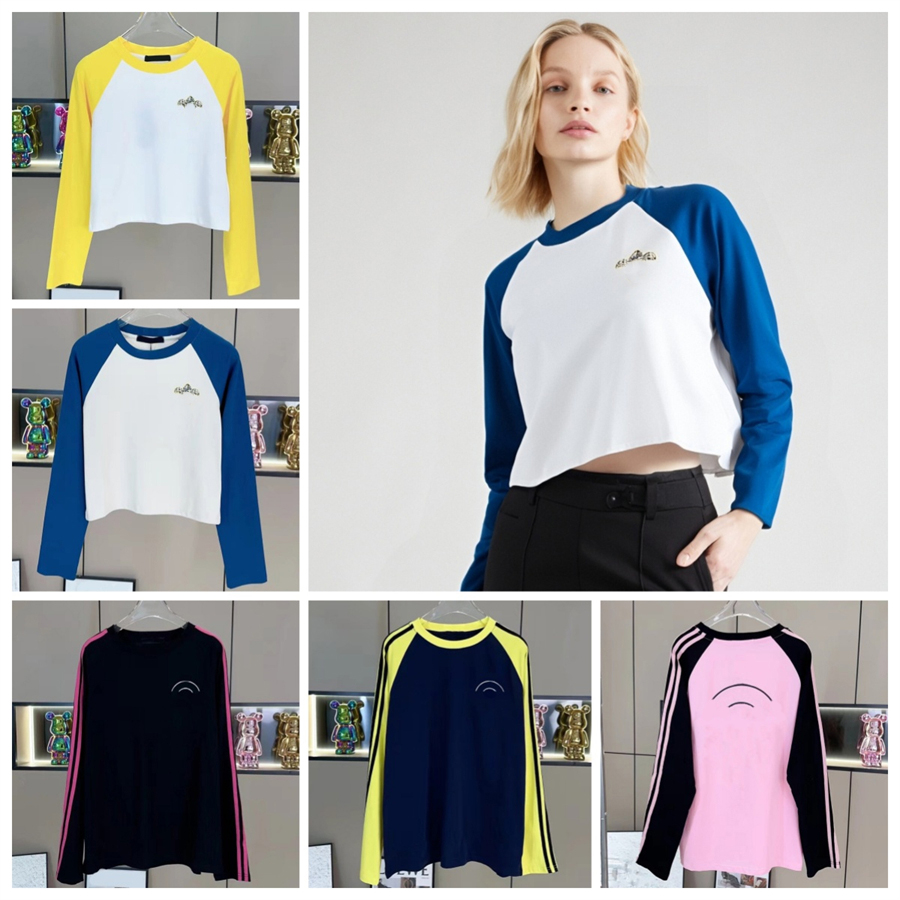 Designer Womens T Shirt Luxury Fashion Crew Neck Long Sleeves Printed Breathable Designer Shirts polo shirt clothing Size S-L