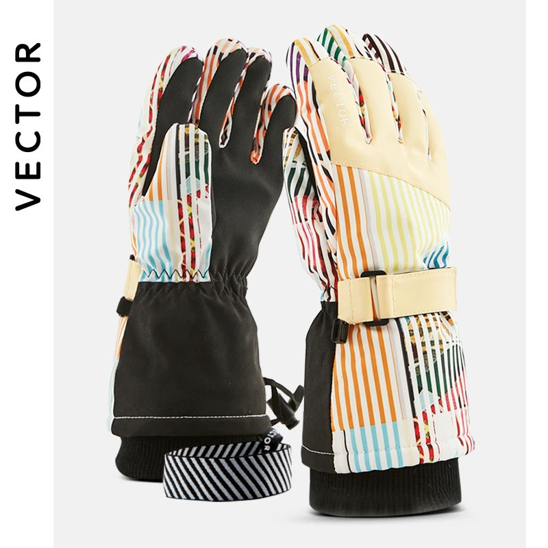 Girls Boys Waterproof Warm Gloves Winter Professional Ski Snow Kids Windproof Skiing Snowboard Riding 241024