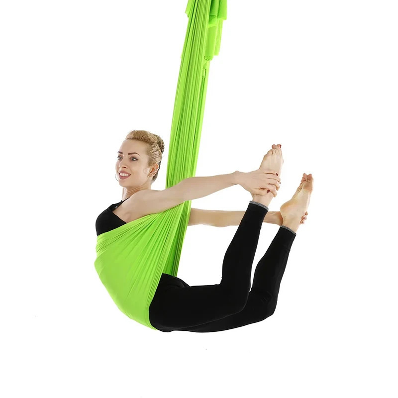4567m Aerial Yoga Hammock Elastic Silk Flying Swing for AntiGravity Body Building Pilates Infoor Outdoor Fitness 241024
