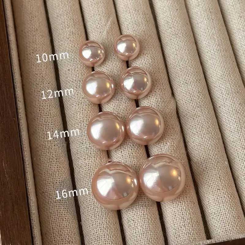 Mermaid Imitation Pearl Stud Earrings for Women Girls 10/12/14mm Delicate Elegant Pearl Earrings Jewelry GiftsX241023