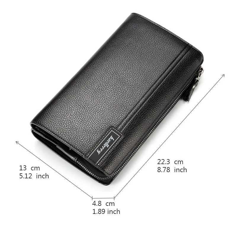 Beileri mens clutch bag large capacity mens wallet mobile phone pocket passport pocket high-quality multifunctional mens wallet Z250411