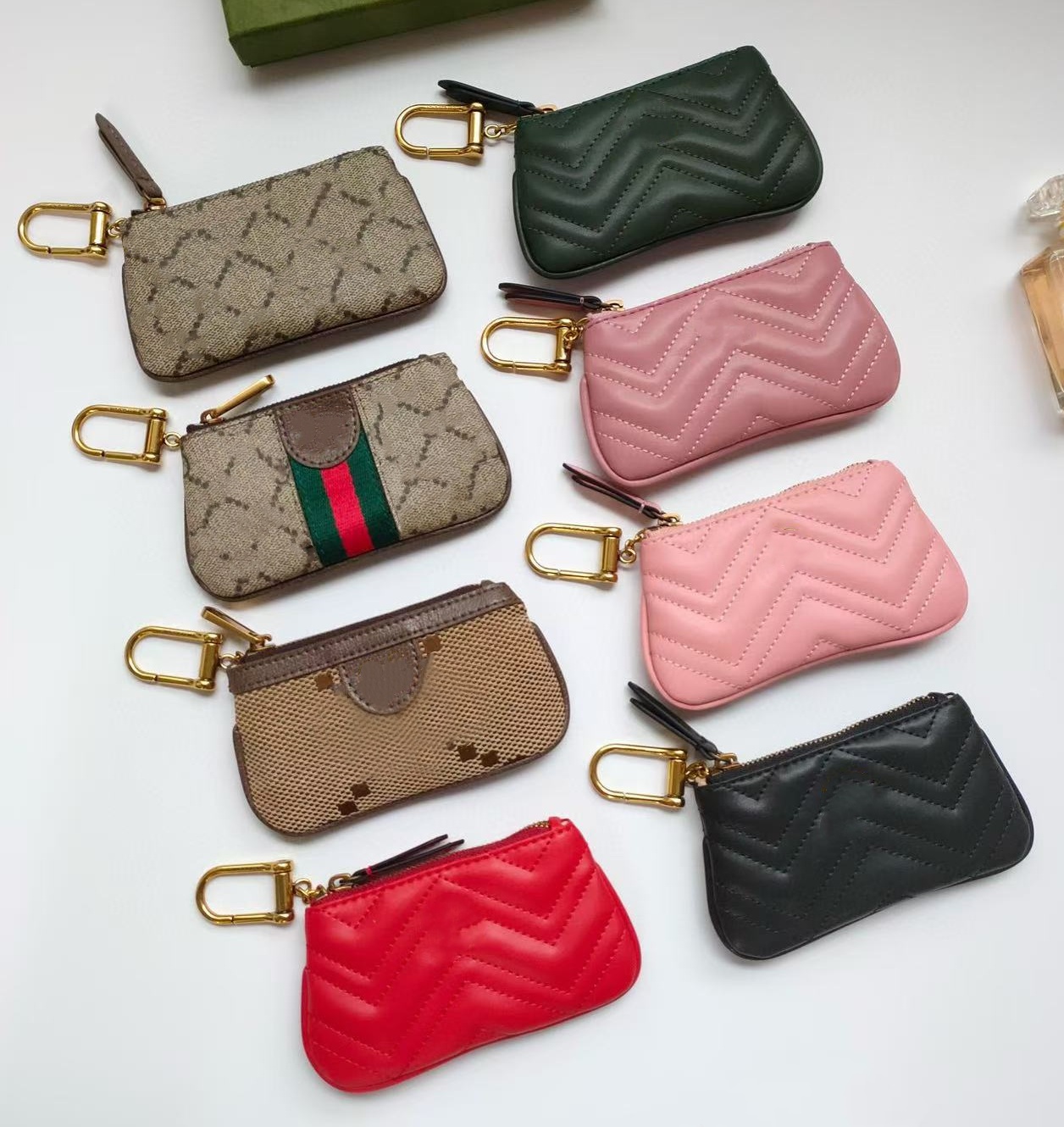Card Holder Designer Wallets For Women Coin Purse Mini Bag High Quality Genuine Leather Golden Letter Cardholder Luxury Womens Bags With Keychain Card Wallet