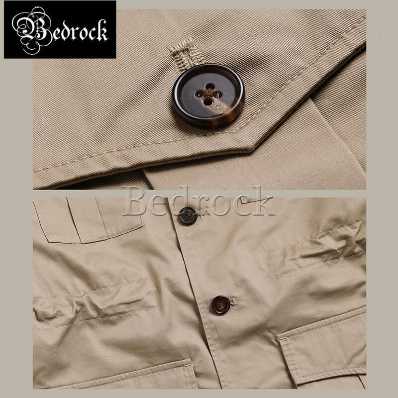 RT American Vintage Hunter Men's Multi-Pocket Cargo Jacket Male Spring And Autumn Tough Guy Mid-Length Army Windbreaker