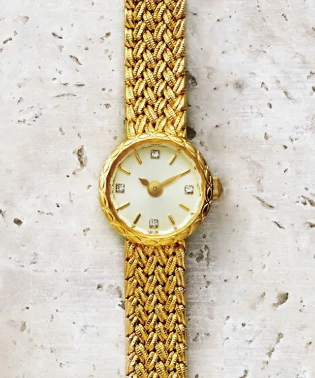 Copper 24k gold-plated womens watch Japanese exquisite retro small dial high-end small dial waterproof 241024