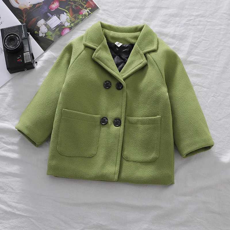 2-7-year-old baby coat made of pure cotton blended with spring and autumn jackets long sleeved fashionable childrens clothing W241023