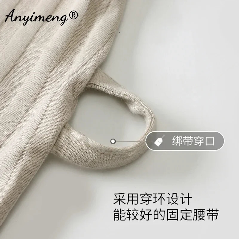 L-4XL Mens Bathroom Autumn Winter Knitted Cotton Long Sleeve Shawl Collar Mens Elegant Mens Kimono V-neck Robe 241023