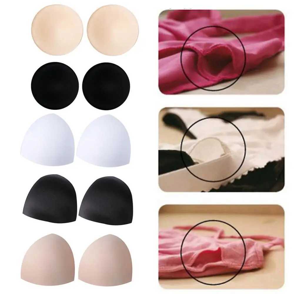Circular/Triangle Sponge Bra Inserts Pads Women Soft Removable Underwear Push up Breast Enhancer Bra Pads Intimates AccessoriesXJ241024