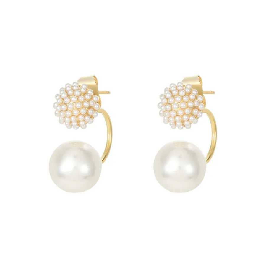 S925 silver needle stud earrings small bead stud earrings womens personality earrings pearl earringsX241023