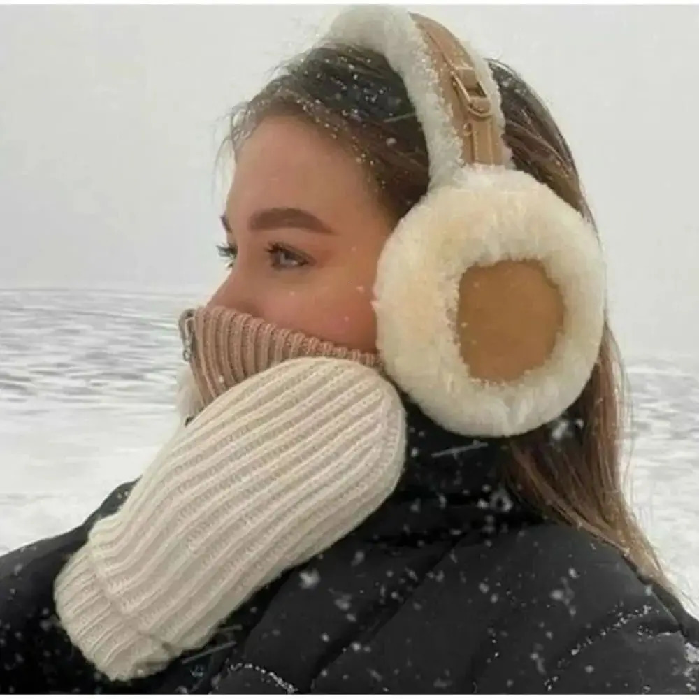 Plush Ear Muffs Winter Warmer Foldable Ear Cover for Women Men Outdoor Cold Protection Warm Earflaps Fashion Ear-Muffs Ear Cover 241024