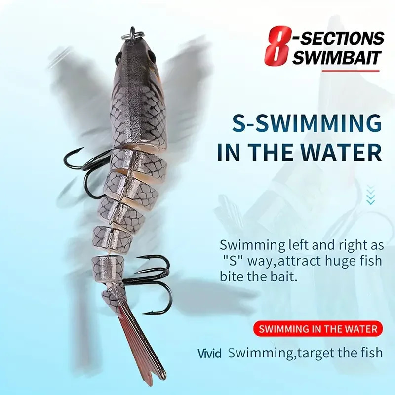 Multi Jointed SwimbaitSlow Sinking Segmented Bass Fishing LureSwimming Lure For Freshwater SaltwaterFishing Bait Kit 241024