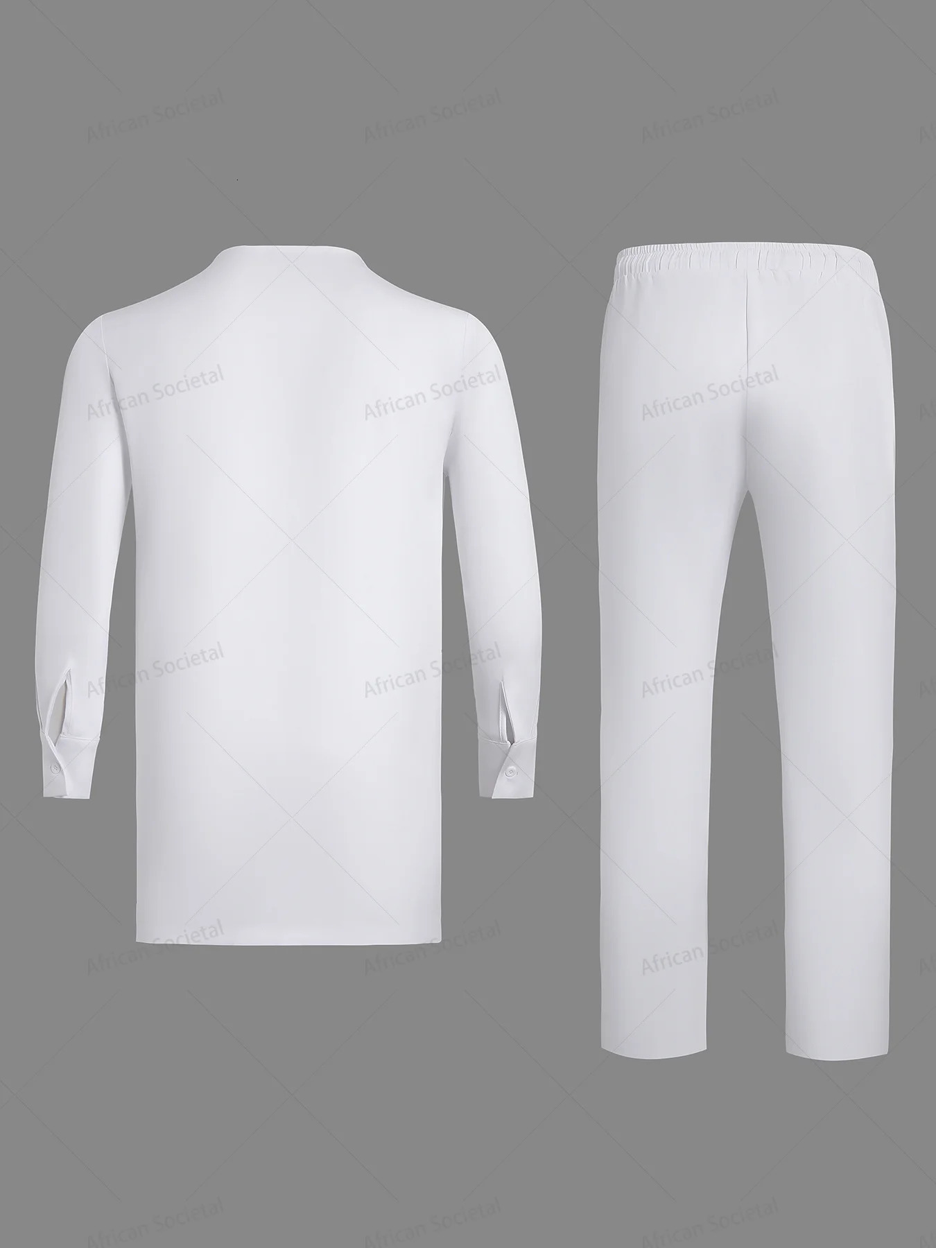 Africa Nigeria Fashion White Mens Traditional Clothing Set Trend Clothing Set Complete Printing 2-piece Clothing Set 241024