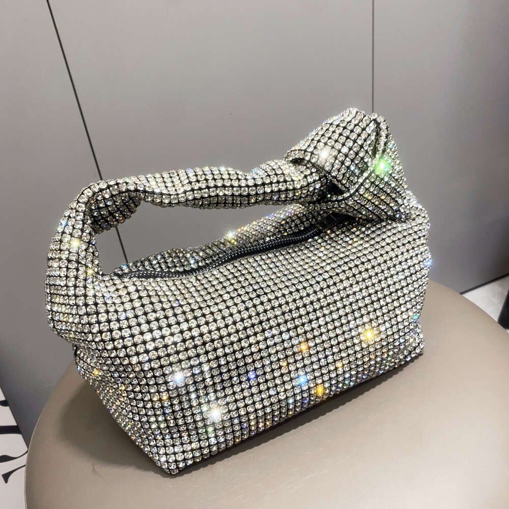 Designer Bag handmade Rhinestones Evening bag silver Crystal handmade Bags for Women Purses and Handbags Luxury Designer banquet bag tote bag purse lu