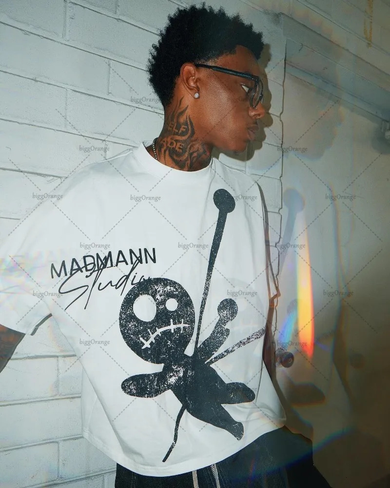 Y2K Harajuku letter printed casual loose T-shirt for men American street hip-hop retro fashion version oversized top-level womens clothing 241024