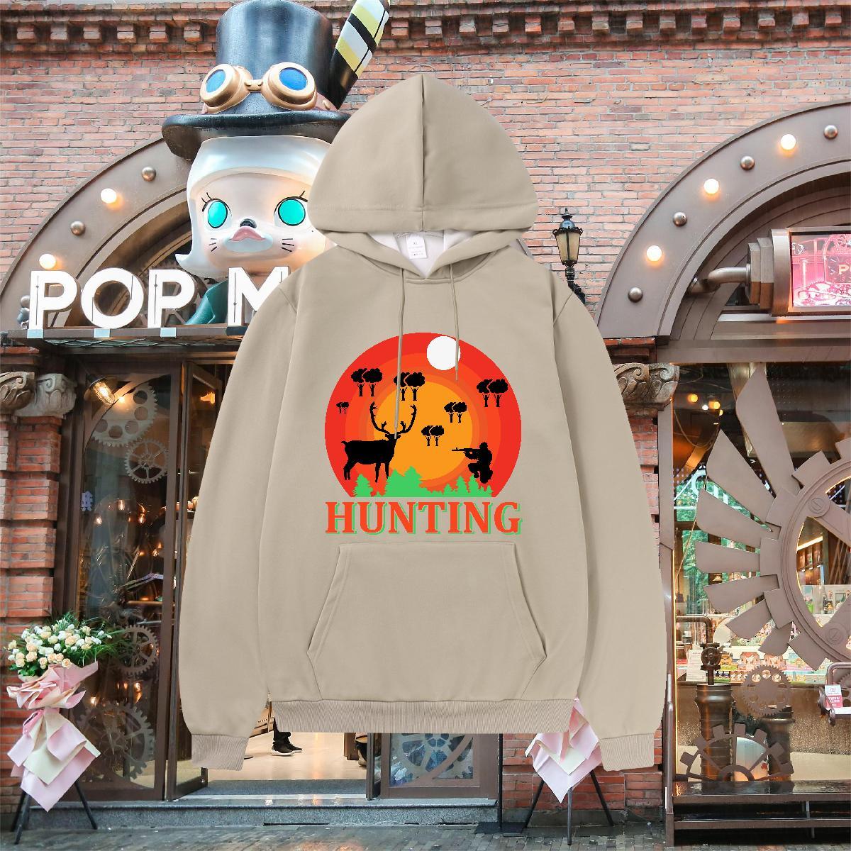 Wholesale Men Hoodie Hooded Collar Breathable Loose Men Tops Hoodie Customized Top Pullover Hoodie Casual Daily Wear Velvet Thick