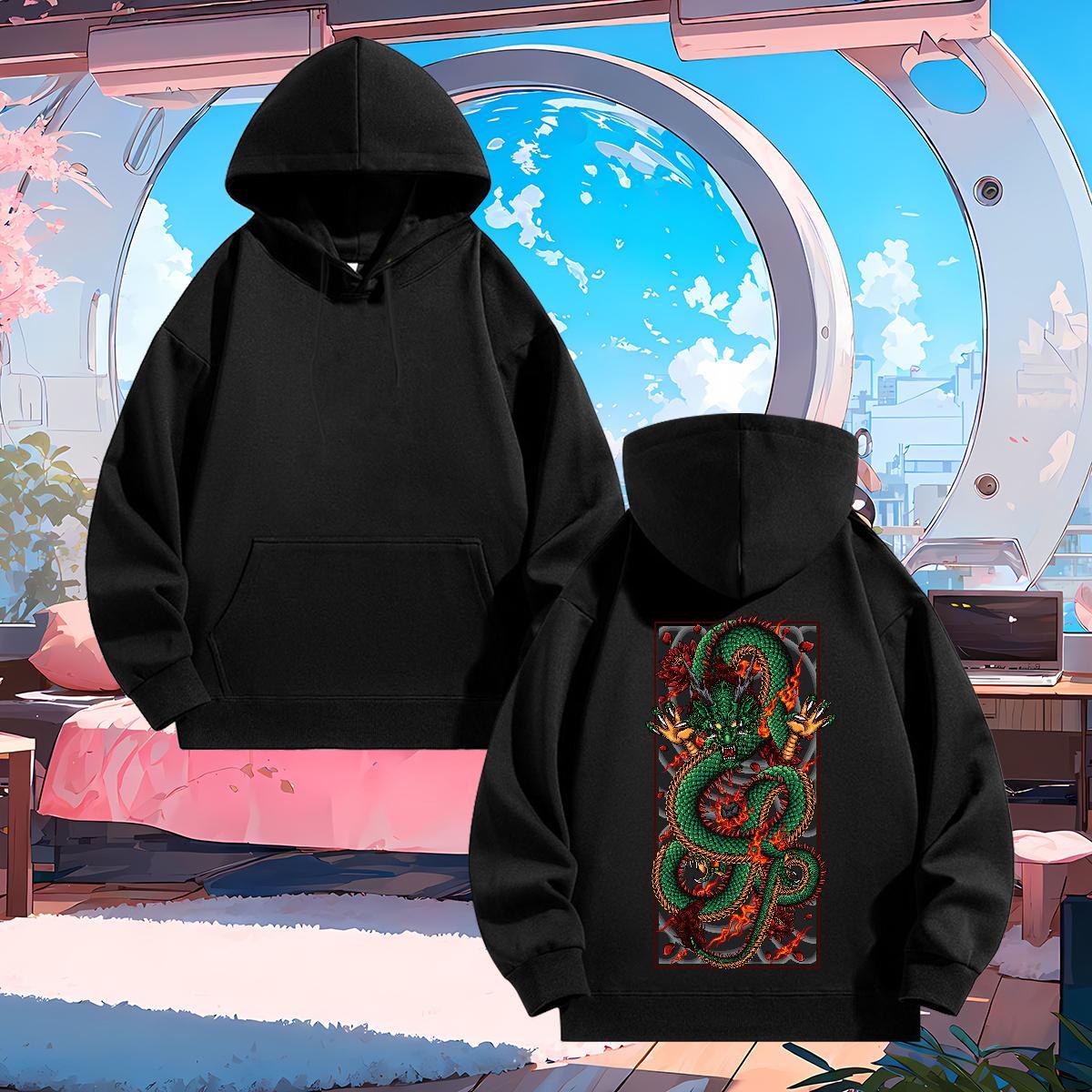 Casual New Hoodie Men Skull Classic Hoodie Pullover Tops Street Cotton 350g Breathable