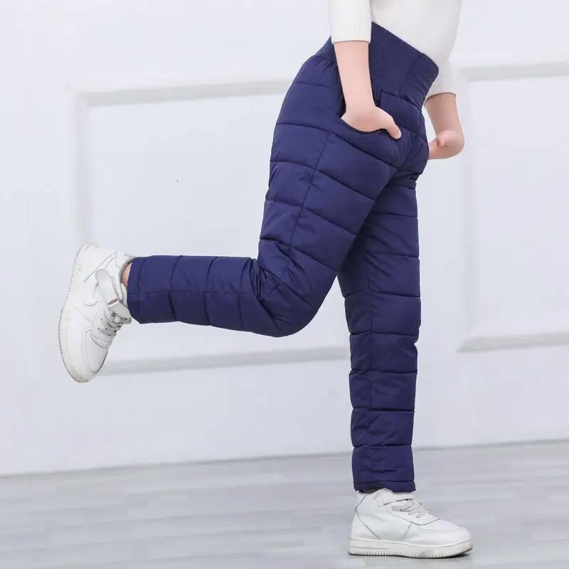 and Thick Boys and Girls Down Pants Winter Childrens High Quality Trouser Teen Boys and Girls Down Pants 241024