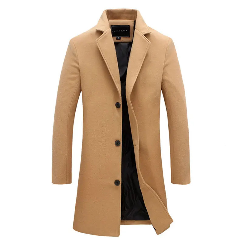 Wool coat outerwear long sleeved collar coat jacket stylish and elegant pocket coat long coat winter wool coat ultra-thin mens coat 241024