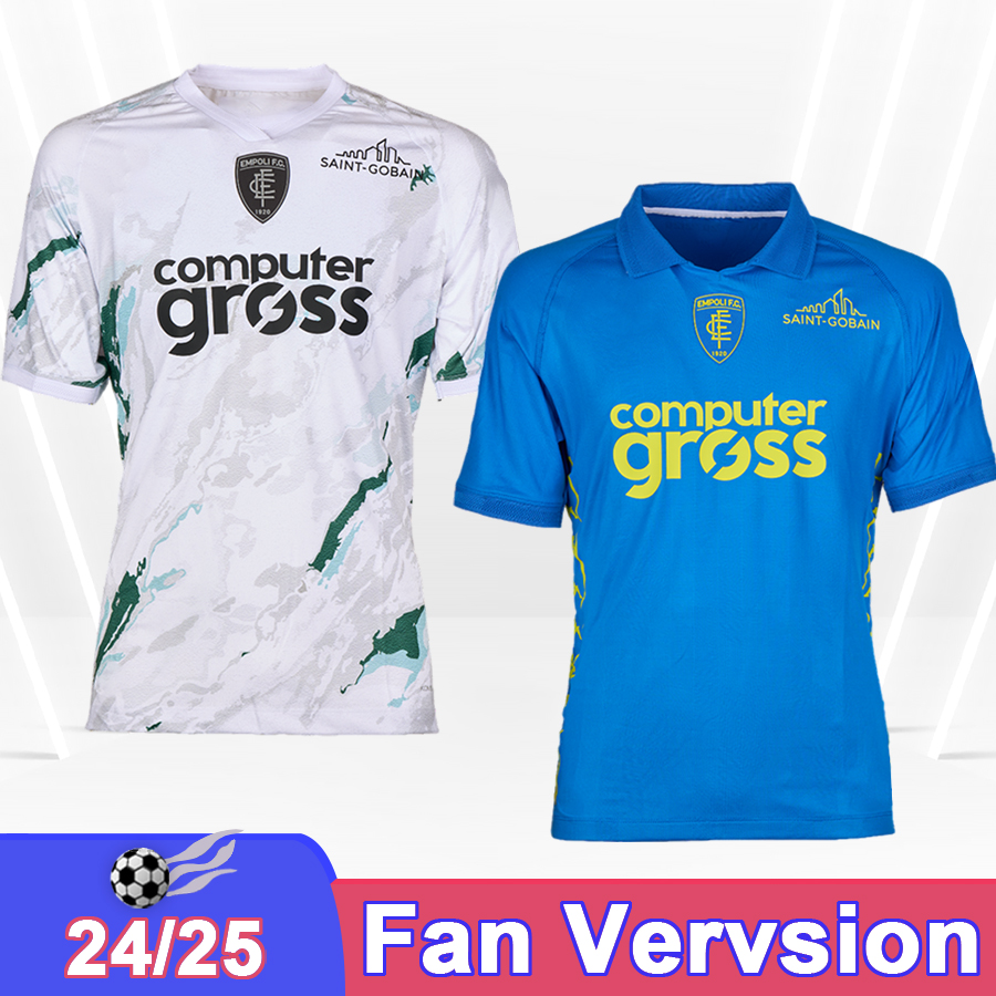 2024 25 Empoli SAMBIA Mens Soccer Jerseys GRASSI FAZZINI EBUEHI Home Blue Away White Football Shirt Short Sleeve Adult Uniforms