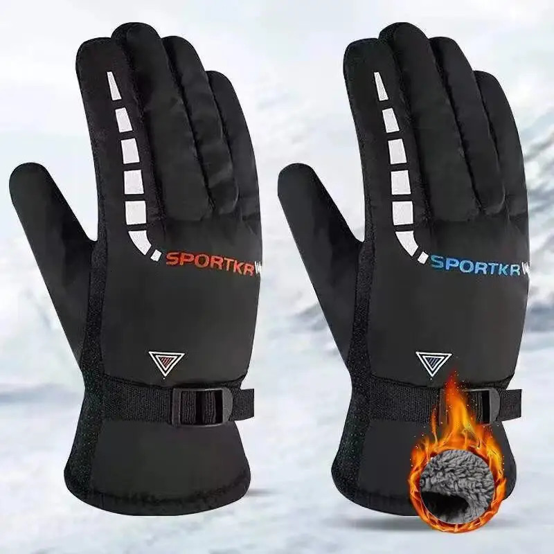 Winter Cycling Gloves Waterproof Antislip Outdoor Sports Ski Motocycle Warm Unisex Moto Equipments Accessories 241024
