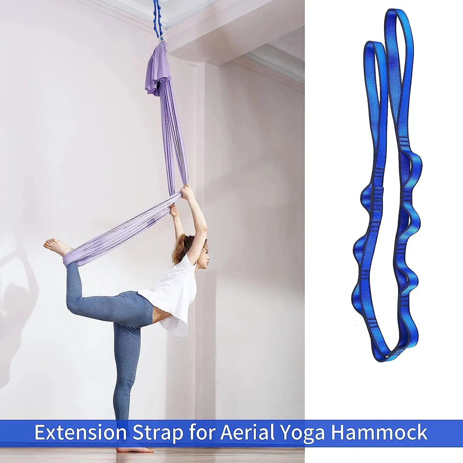 Hanging Rope Climbing Chrysanthemum Yoga Stretch Belt Extender Strap for Aerial Hammock Swing Flying AntiGravity y241024