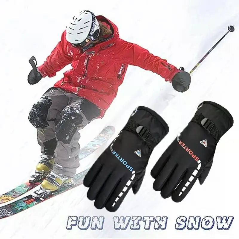Winter Cycling Gloves Waterproof Antislip Outdoor Sports Ski Motocycle Warm Unisex Moto Equipments Accessories 241024