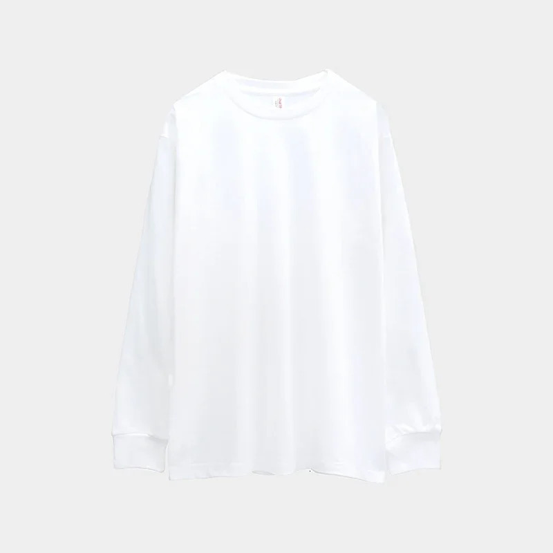 Autumn and winter mens basic casual T-shirt. 100% cotton ribbed long sleeved top with tee black and white navy blue gray 241024