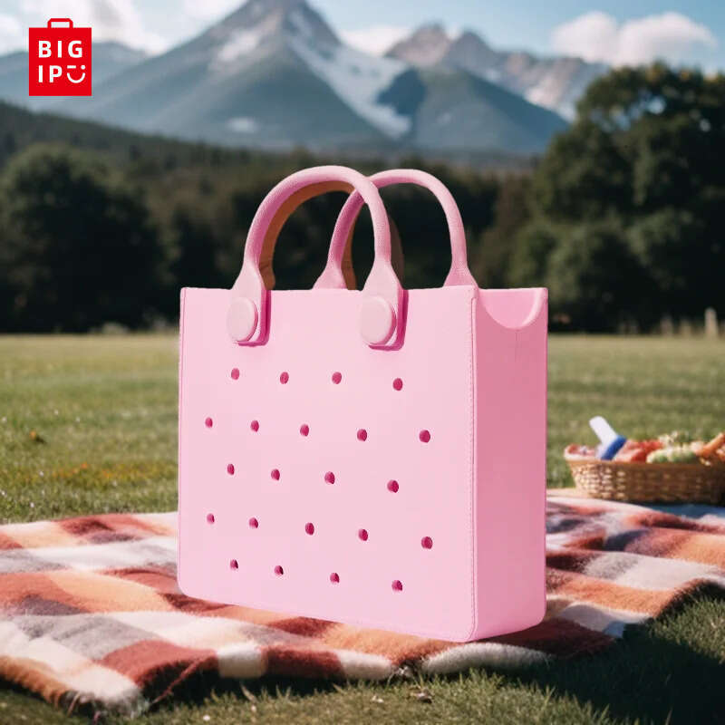 Designer Bag The orange guy Pink Casual Waterproof Travel Tote Bag Women Fashion New EVA Punched Handbag Fit Charms Outdoor Beach Bags tote bag purse 