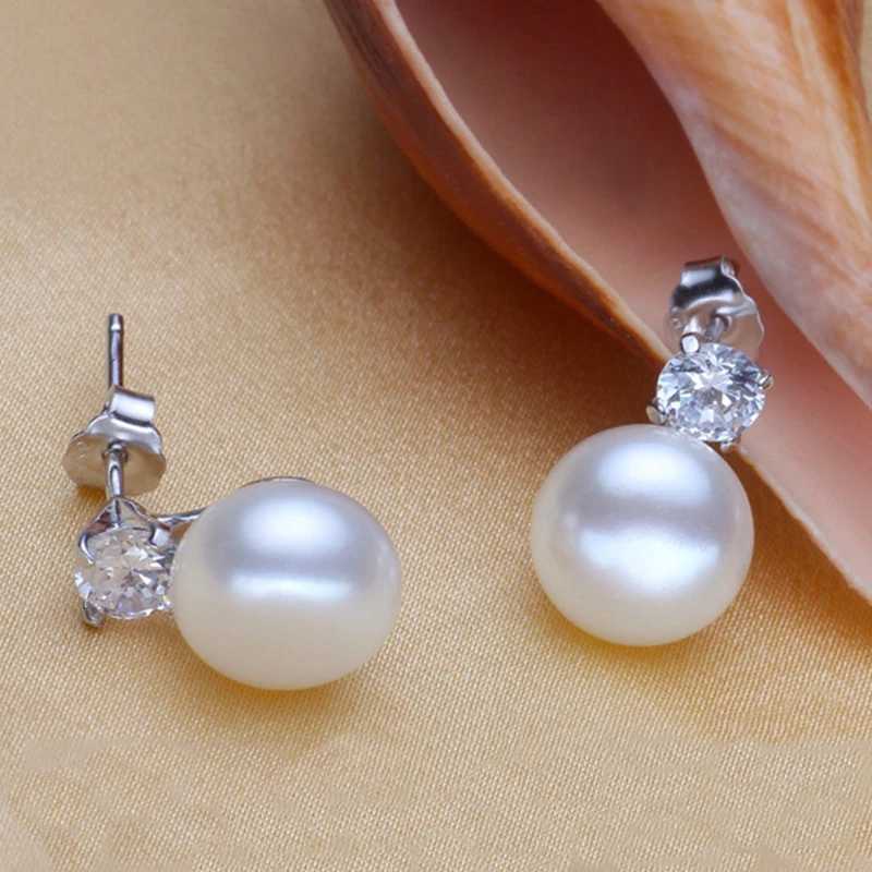 Hot Sale Pearl Stud Earrings AAAA Natural Freshwater Pearl 925 Sterling Silver Earrings For Women Fashion Korea Jewelry GiftsX241023