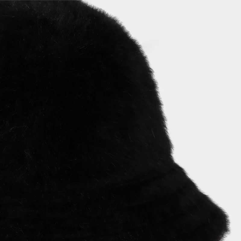 Bucket Hat Wen Winter Angola Fluffy Warm Holiday Accessories Suitable for Young Women Outdoor X241023