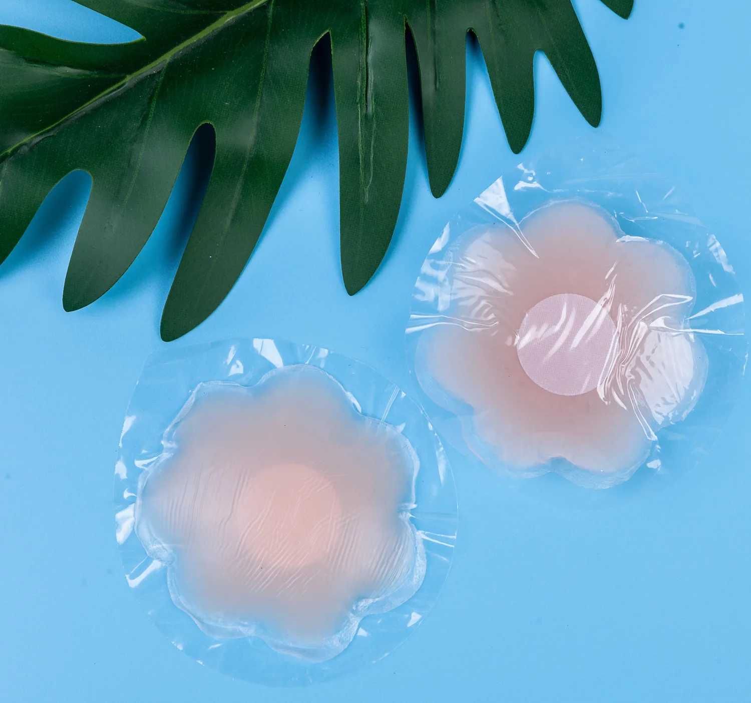 2pcs Silicone Nipple Cover Reusable Nipple Patch Pads Women Invisible Bra Chest Sticker Breast Petal Strapless Lift Bra LingerieXJ241024