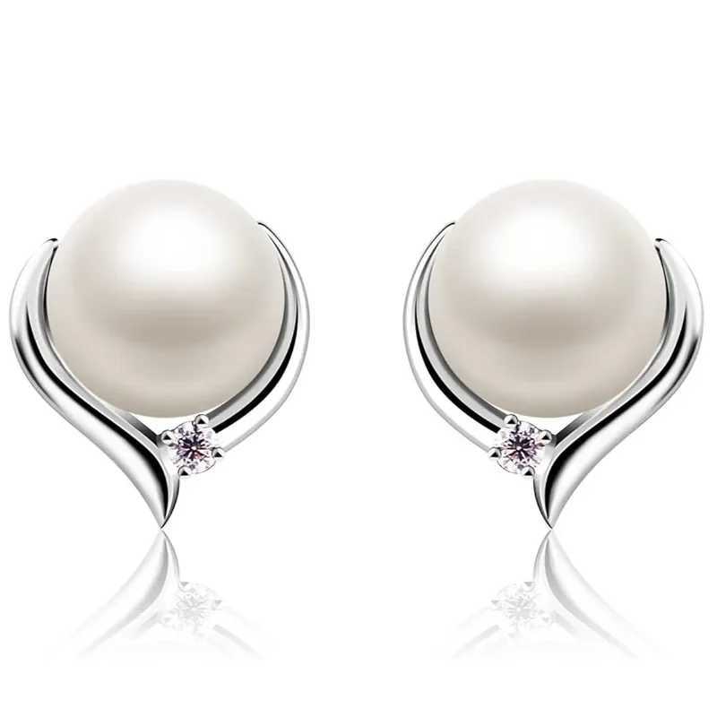Huitan Chic Imitation Pearl Stud Earrings for Women Trendy Elegant Wedding Party Jewelry Simple Stylish Ear Accessory Lady GiftX241023