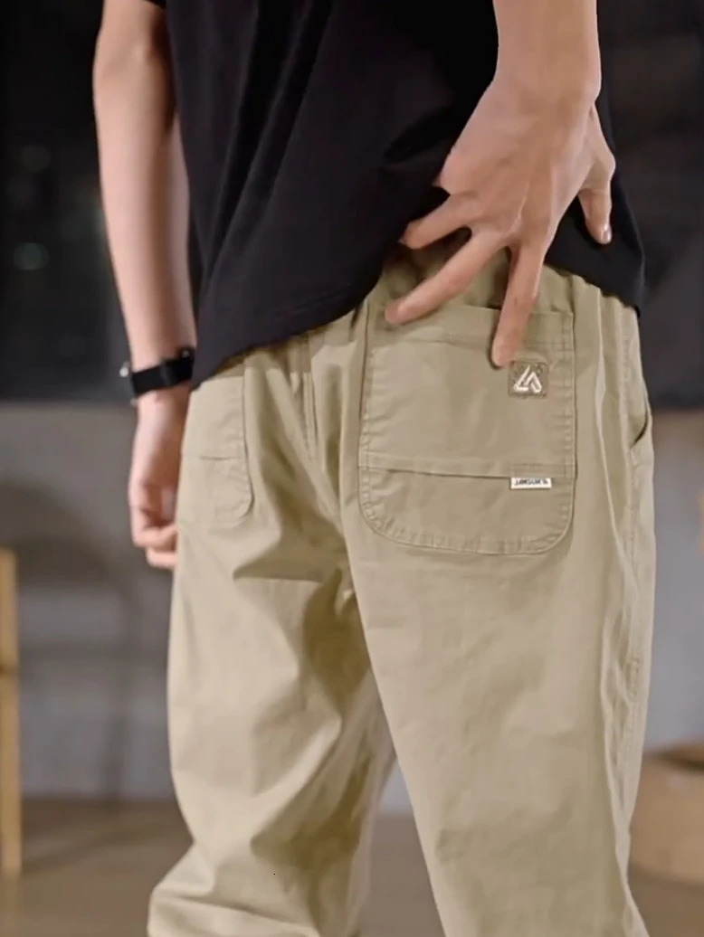 Work pants mens loose pants large summer thin mens multi pocket straight leg casual sports mens pants 241023