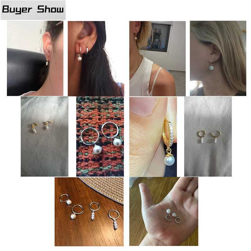 ROXI 925 sterling silver pearl earrings suitable for womens weddings exquisite jewelry perforated earrings Bohemian pendant Plata earrings W241023