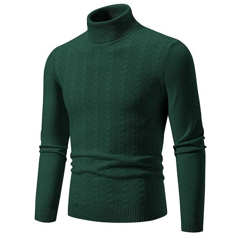 New Slim Fit Turtleneck Sweater Men Autumn Winter knitted Pullovers Mens Fashion Casual Warm Knit Turtleneck Pullover Sweaters LX241024