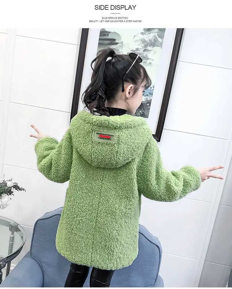 Girls Spring Autumn and Winter Jackets Thin Long 2021 Korean Edition Cashmere Down Jackets for Children W241023