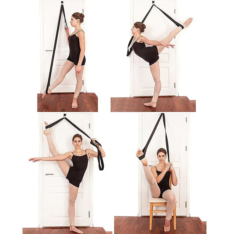 Door Flexibility Stretching Leg Stretcher Strap Adjustable Sports Yoga Ballet Band Exercise Soft Belt for Gymnastics belt 241024