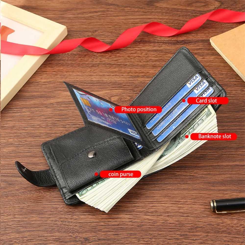 Men Wallets Leather Zipper Purse Man Slim Card Holders Quality Male Short Multi-card Wallet Coin Pocket Purse XJ250624
