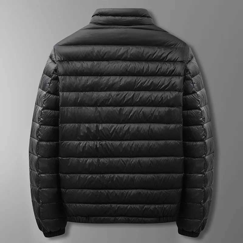 Men's Down Parkas 4XL 5XL 6XL 7XL Lightweight Down Jacket 2022 Winter Brand Clothing Fashion Cuff Mens Casual Large Size Loose Warm Jacket Q24102